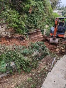 Terrassement avant réalisation de jardin
